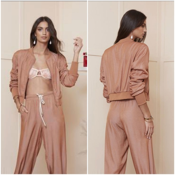 ZYA EARTH HORIZON Soft Shell BOMBER JACKET Soft Pink - Picture 5 of 9